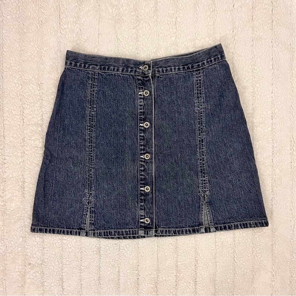 Vintage 90s American Eagle button down A line mini skirt